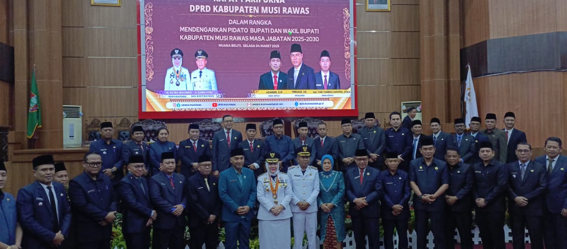 Bupati Sampaikan Pidatonyo Visi Dan Misi.Dalam Rapat Paripurna DPRD Kabupaten Musi Rawas