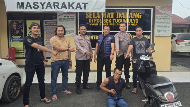 Satreskrim Polres Musi Rawas dan Polsek Tugumulyo Ringkus Pencuri Motor di Parkiran Toko