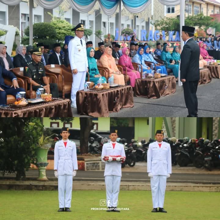 Wakil Bupati Lampung Utara Pimpin Upacara Peringatan Hari Otonomi Daerah ke-XXIX Tahun 2025