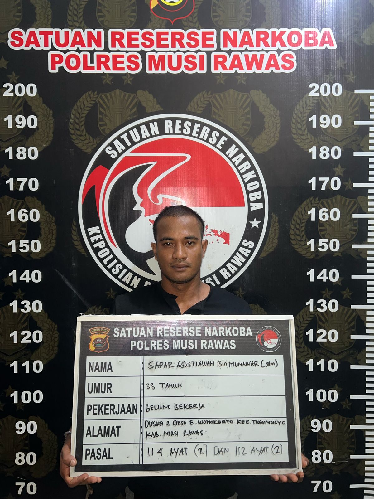 Satresnarkoba Polres Musi Rawas Ungkap Kasus Penyalahgunaan dan Peredaran Gelap Narkotika Jenis Sabu
