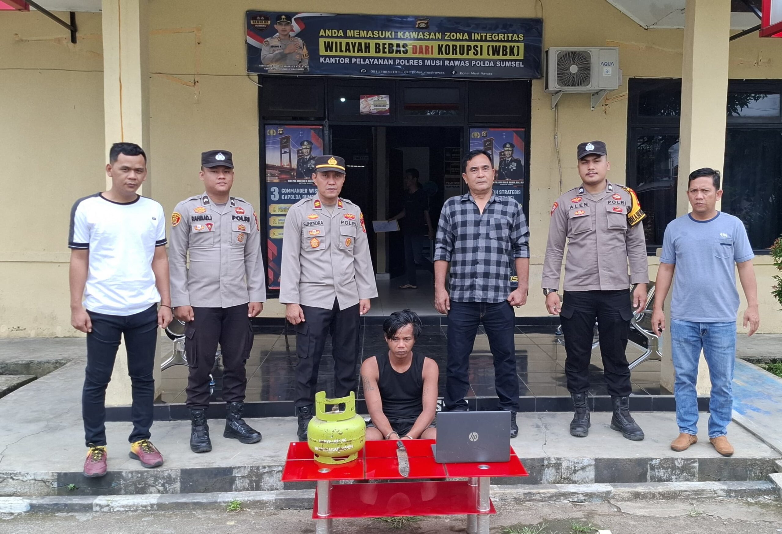 Polsek Muara Kelingi Polres Musi Rawas Tangkap Pencuri Laptop dan Tabung Gas LPG