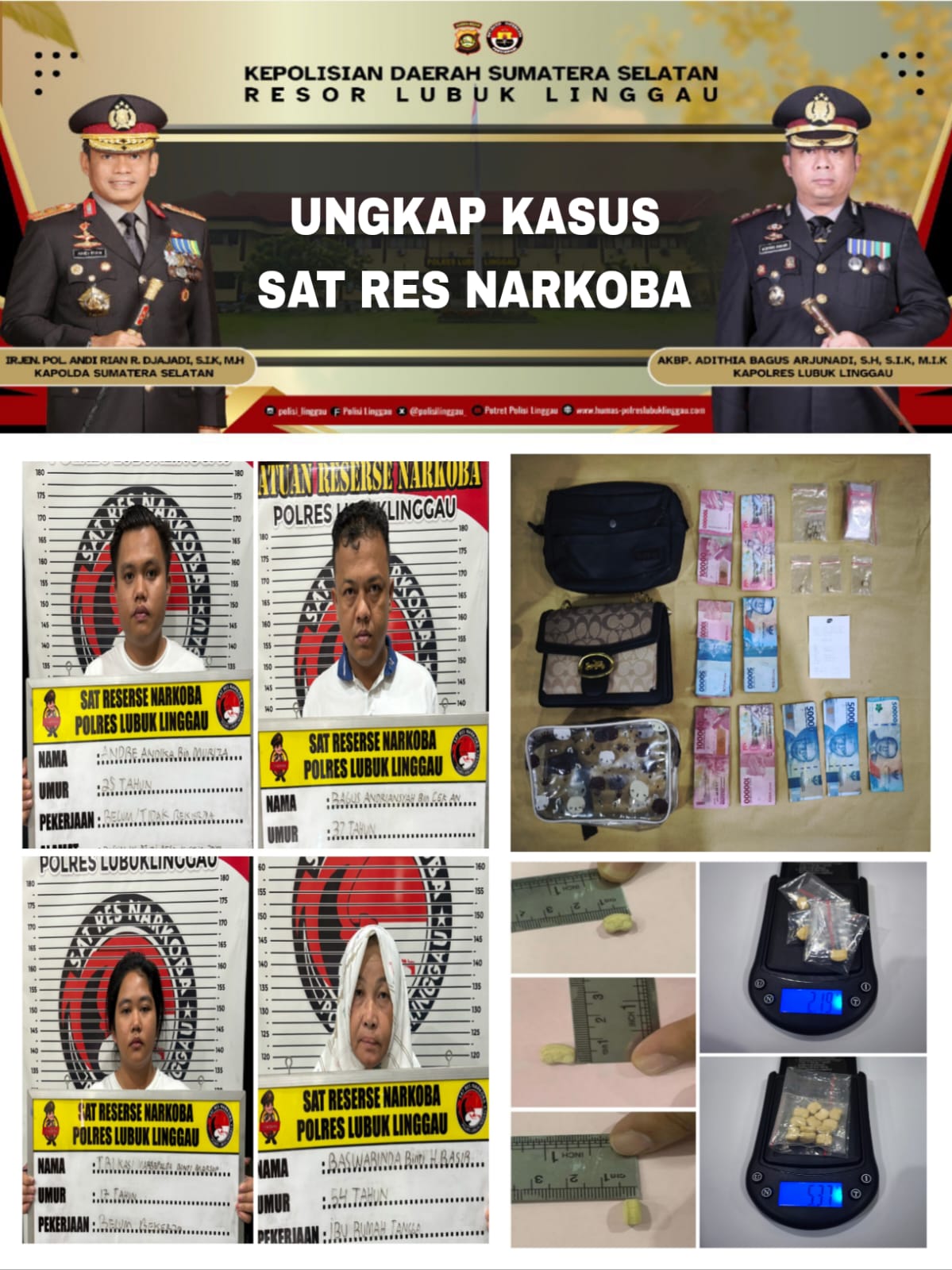 Satres Narkoba Polres Lubuk Linggau,Berhasil Menangkap Diduga Pemakai Sabu Dan Bandar