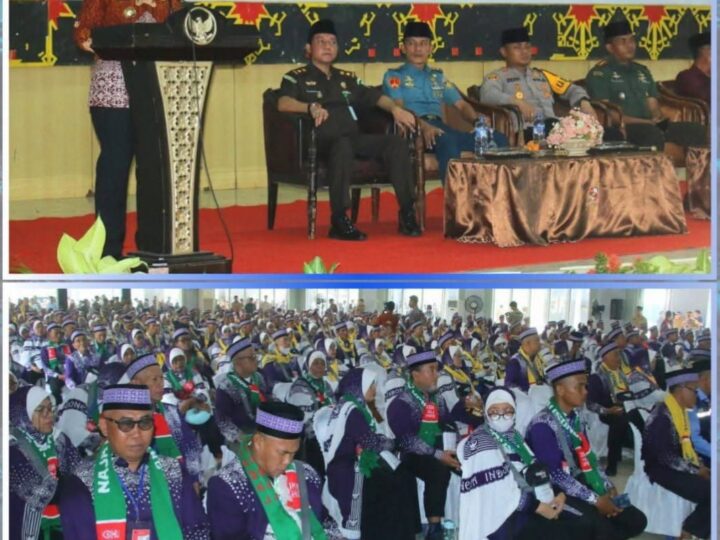 PEMERINTAH KABUPATEN LAMPUNG UTARA LEPAS JAMAAH CALON HAJI 1446 H/2025 M DI GEDUNG SERBA GUNA ISLAMIC CENTER