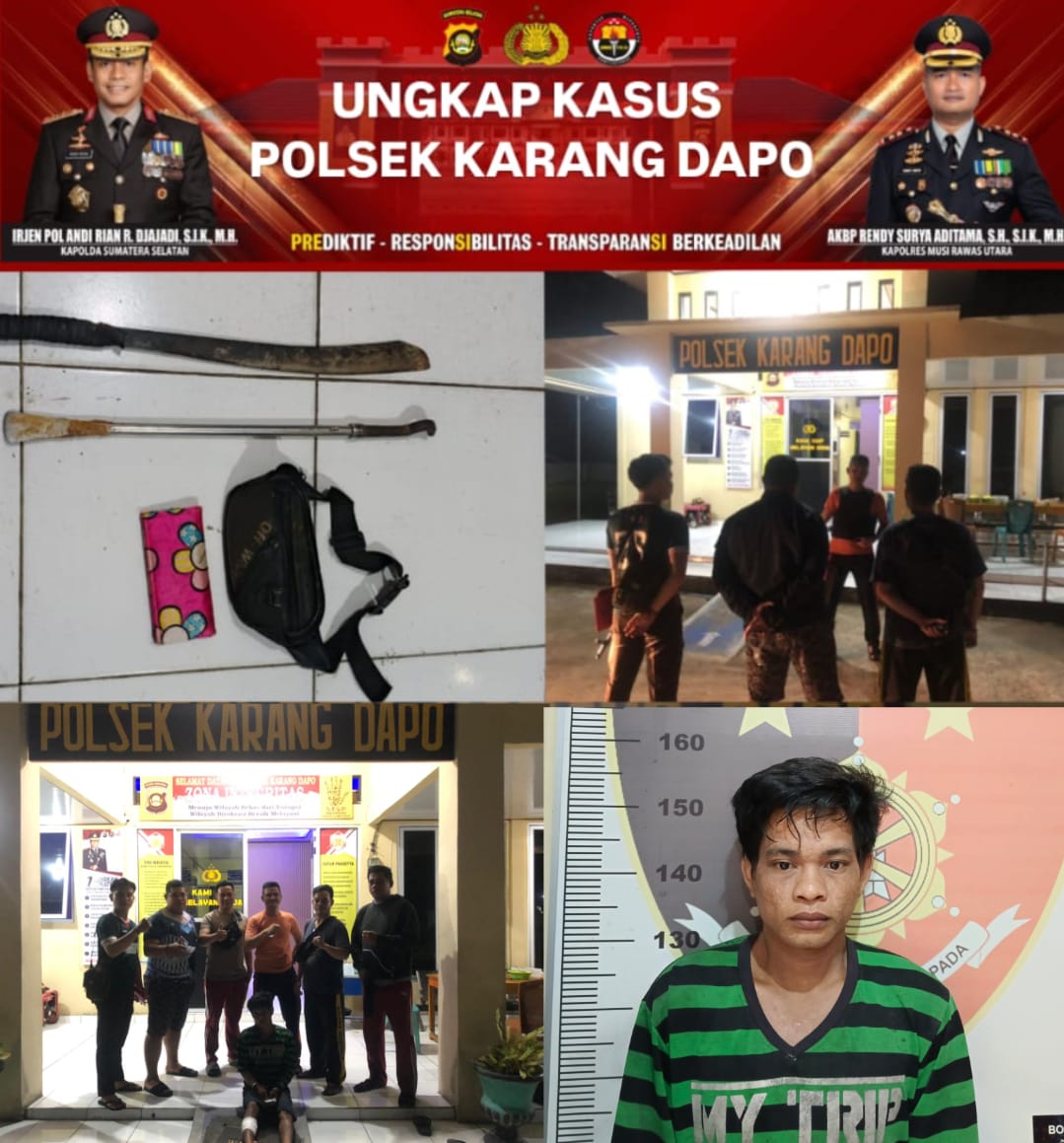 Residivis Sandri Alias Cundri Di Tangkap Polsek Karang Dapo.