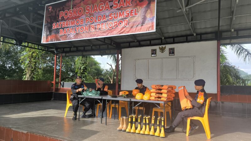 Cek Kesiapan Personel, Satbrimob Polda Sumsel Batalyon B Pelopor Laksanakan Siaga SAR