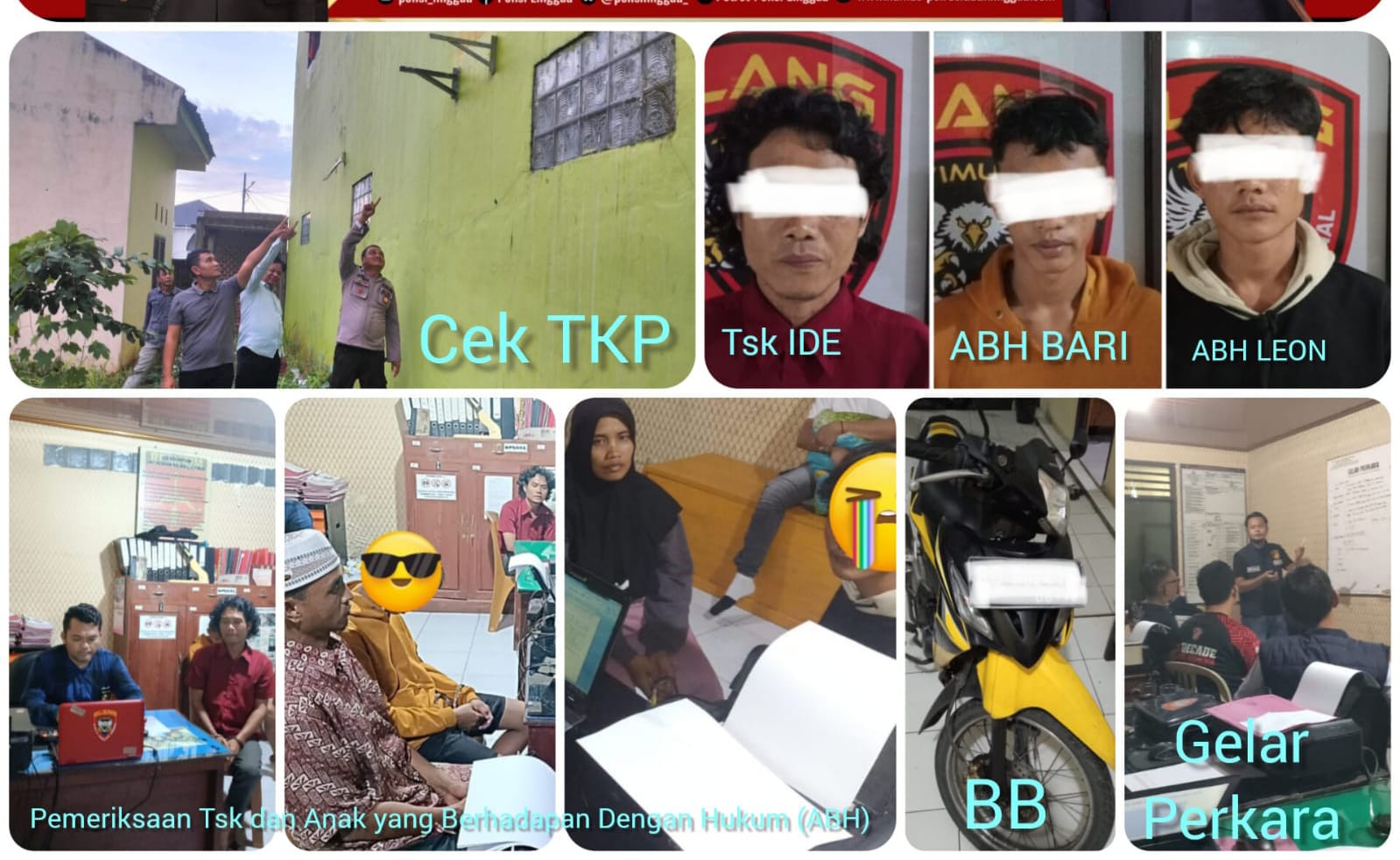 Polsek Lubuk Linggau Timur. Berhasil Menangkap Pelaku Pencurian Is (42) Bp (16) Laa (15)