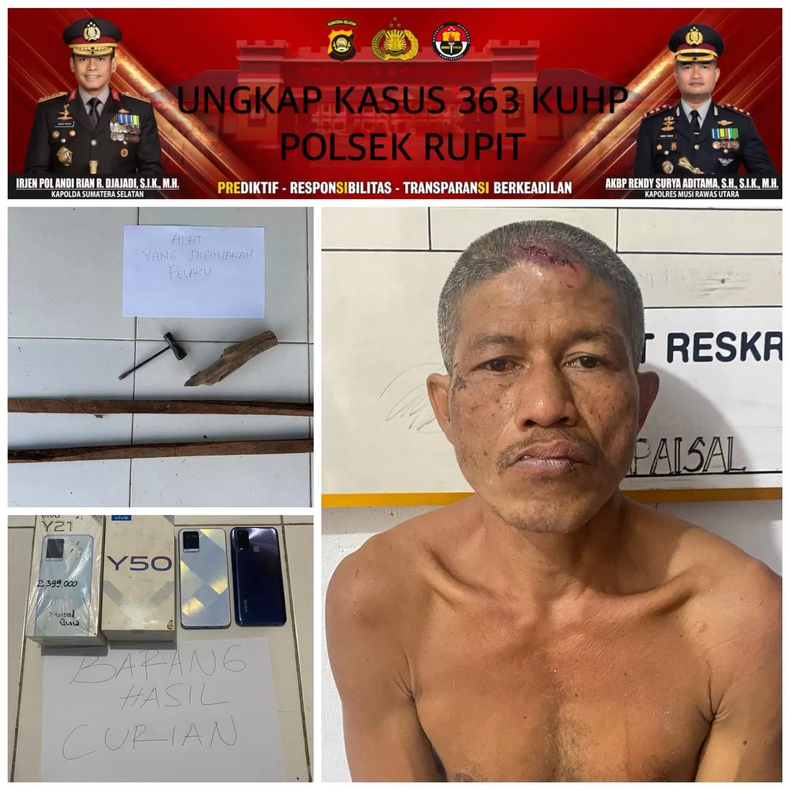 Kapolsek Muara Rupit Berhasil Menangkap Residivis Paisol (47).