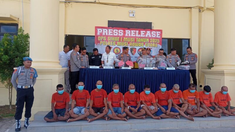 Ops Pekat I Musi 2025. Polres Musi Rawas Utara Berhasil Mengamankan Puluhan Pelaku Curat Dan Curas. 