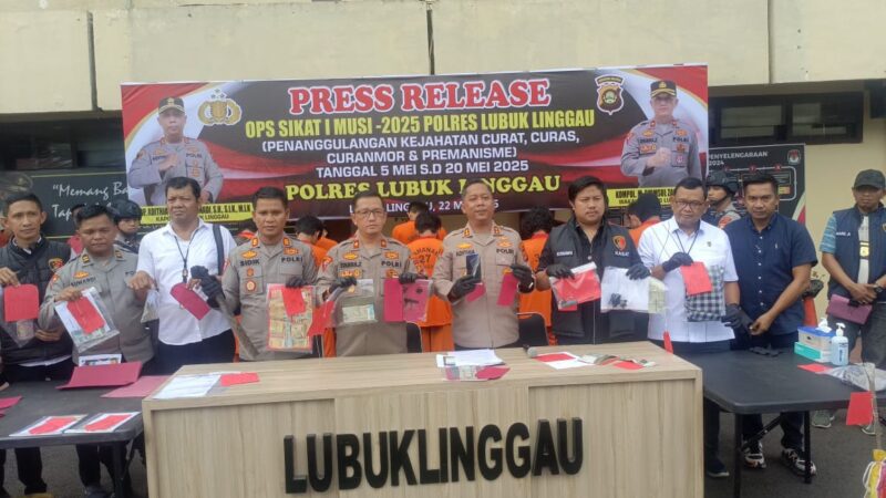 Press Release Ungkap Kasus Polres Lubuk Linggau 