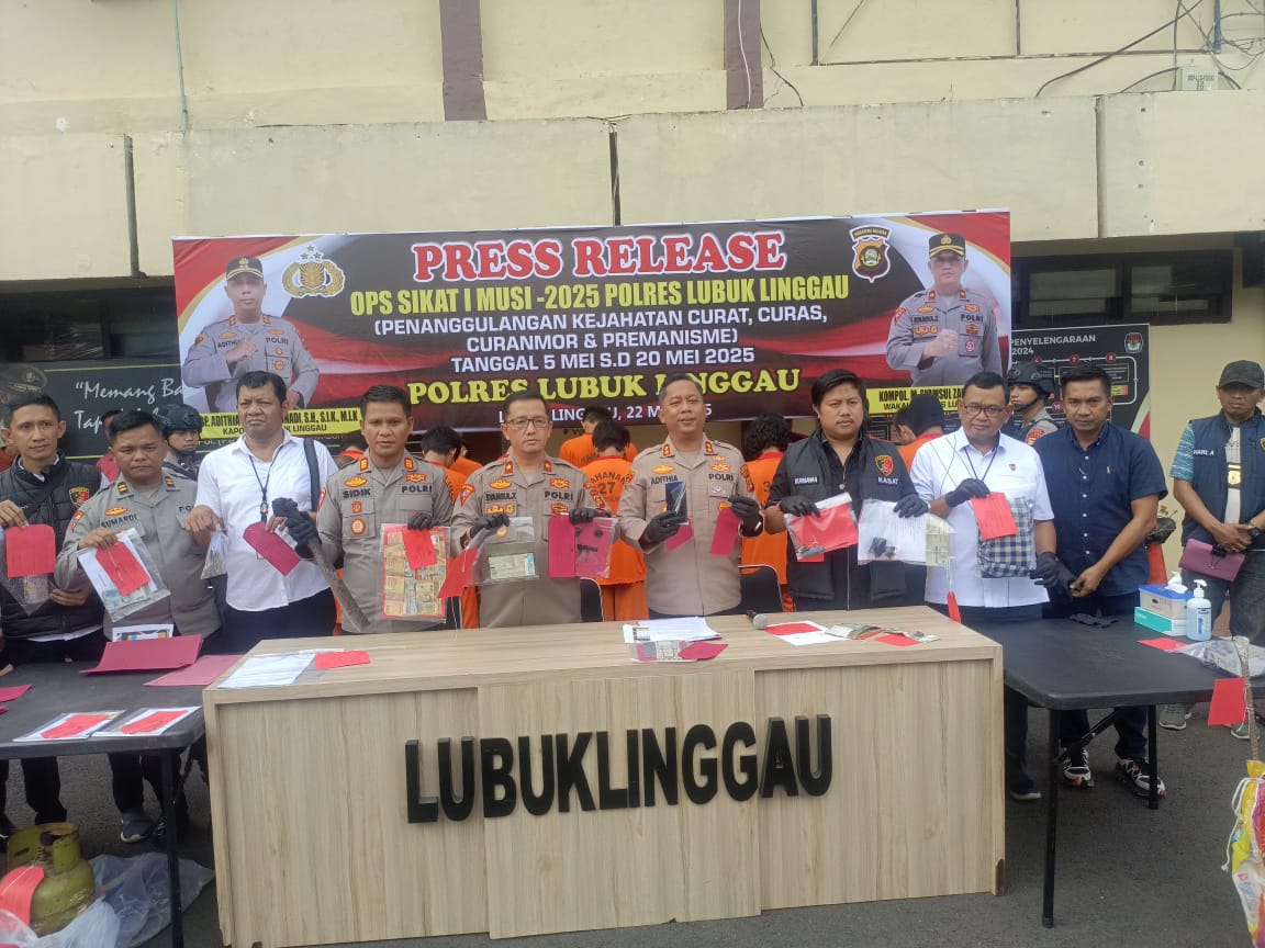 Press Release Ungkap Kasus Polres Lubuk Linggau