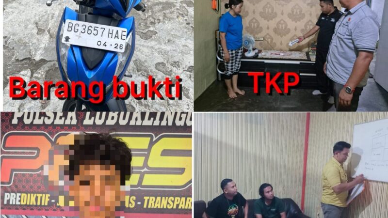 Polsek Lubuk Linggau Barat Berhasil menangkap Pencuri (Mlh) 
