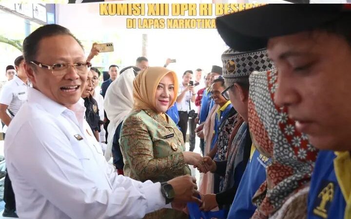 Bupati Musirawas Sambut kunjungan Dirjen Permasyarakatan dan Anggota Komisi Xlll DPR RI Dalam Rangka Tinjau Lokasi Lahan Pemindahan Lapas Narkoba 