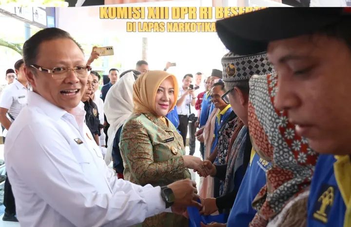 Bupati Musirawas Sambut kunjungan Dirjen Permasyarakatan dan Anggota Komisi Xlll DPR RI Dalam Rangka Tinjau Lokasi Lahan Pemindahan Lapas Narkoba 