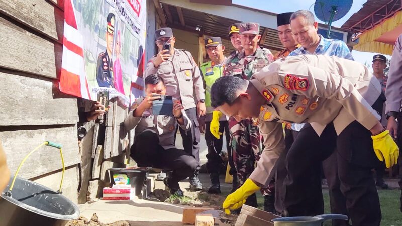 Kapolres Musi Rawas Inisiasi Donasi Seluruh Personel, Laksanakan Program Bedah Rumah untuk Warga yang Kurang Mampu