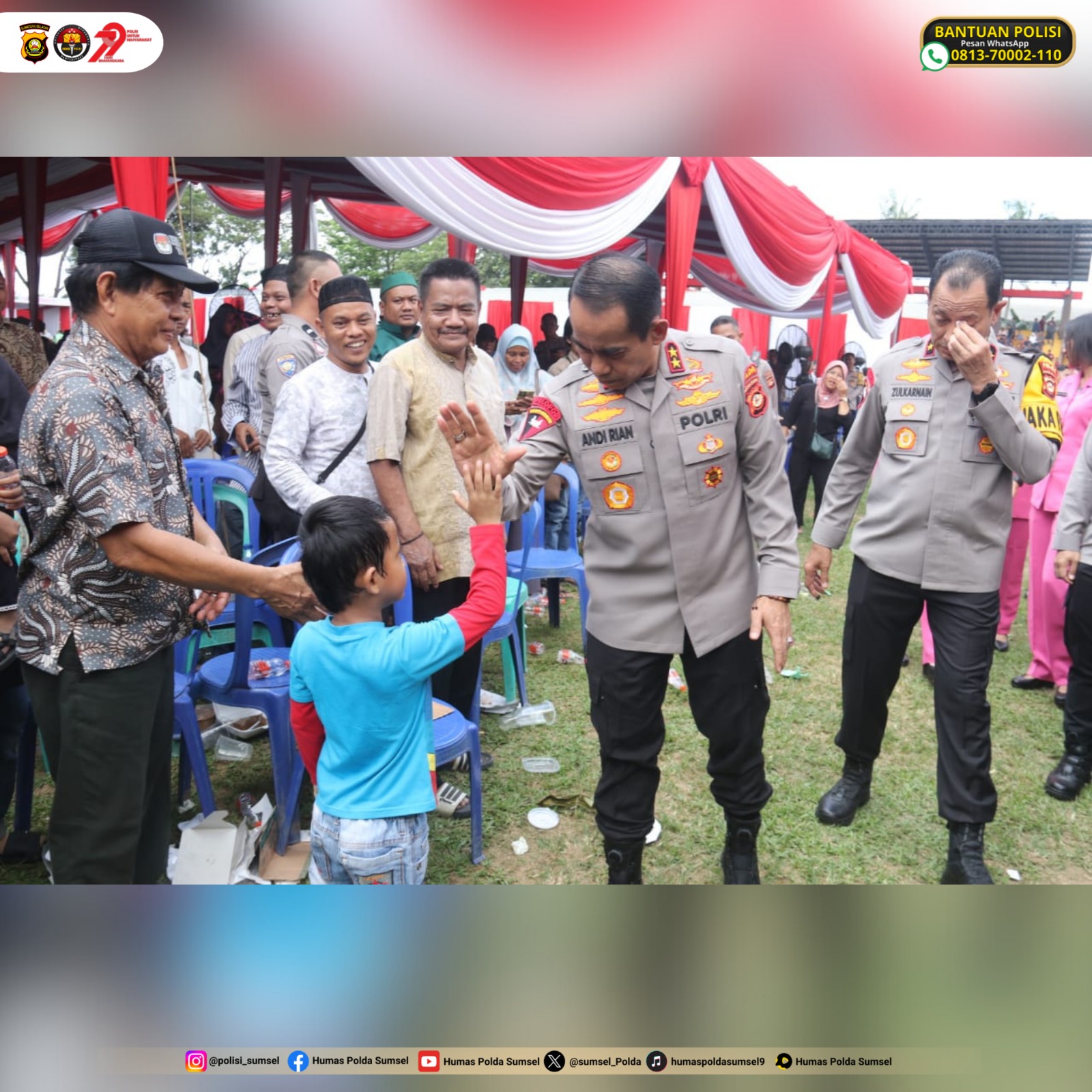 Kapolda Sumsel ikuti secara virtual bakti kesehatan Bhayangkara ke-79 & HKGB Ke- 73 yang dipimpin Kapolri.