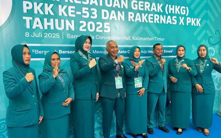 Pengurus dan Ketua TP PKK Kabupaten Musirawas Hadiri Acara Puncak HKG PKK ke-53 Di Samarinda Kaltim 