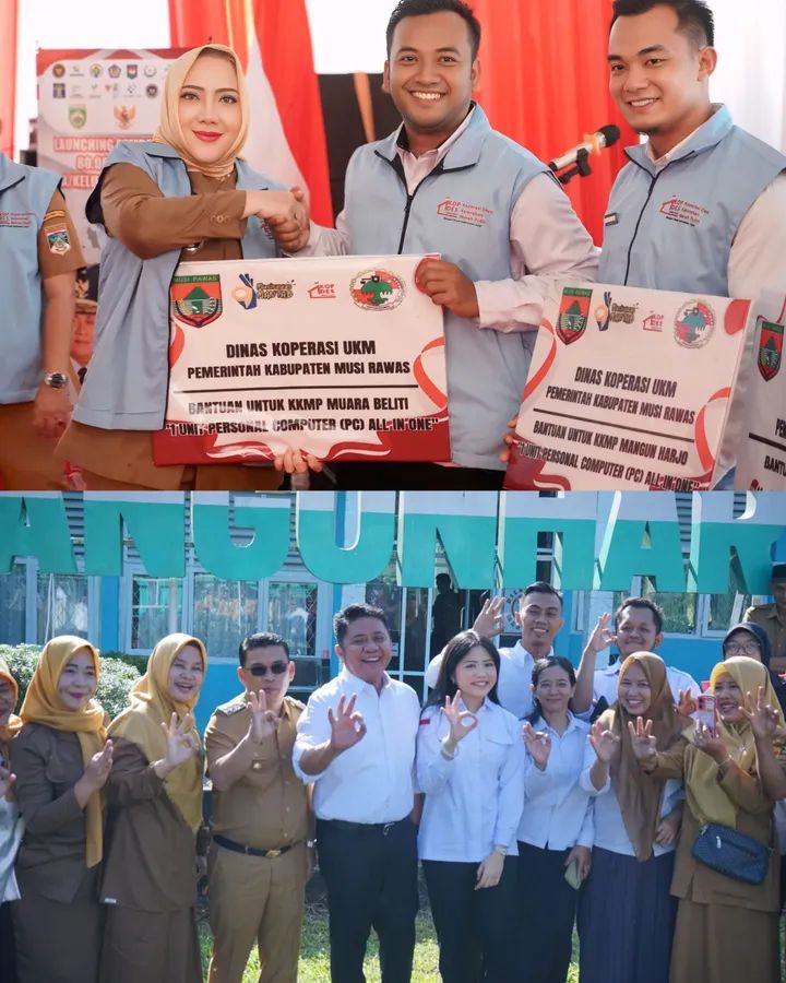 Dua koperasi yang Ditunjuk Sebagai Percontohan di kabupaten Musirawas yakni Koperasi Desa Muara Beliti Baru dan Koperasi Kelurahan O Mangunharjo