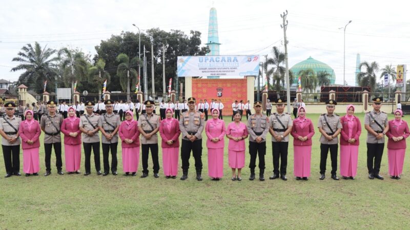 Pimpin Sertijab Sembilan Perwira, Kapolres Musi Rawas : Langsung Berinovasi, Berkreasi dan Berkarya Dalam Membangun dan Mengembangkan Polres Musi Rawas 