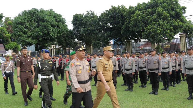 Walikota Lubuklinggau H.Racmat Hidayat Hadiri Apel Gelar Pasukan ” Patuh Musi 2025″