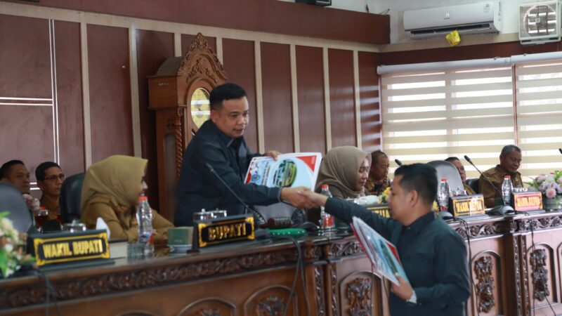 Bupati Labuhanbatu Ikuti Paripurna Penetapan Persetujuan Ranperda Pertanggung Jawaban APBD 2024
