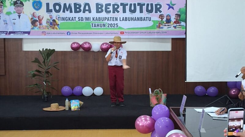 Bupati Buka Lomba Bertutur Tingkat SD/MI Kabupaten Labuhanbatu 2025 Dengan Tema “Pembudayaan Gemar Membaca”