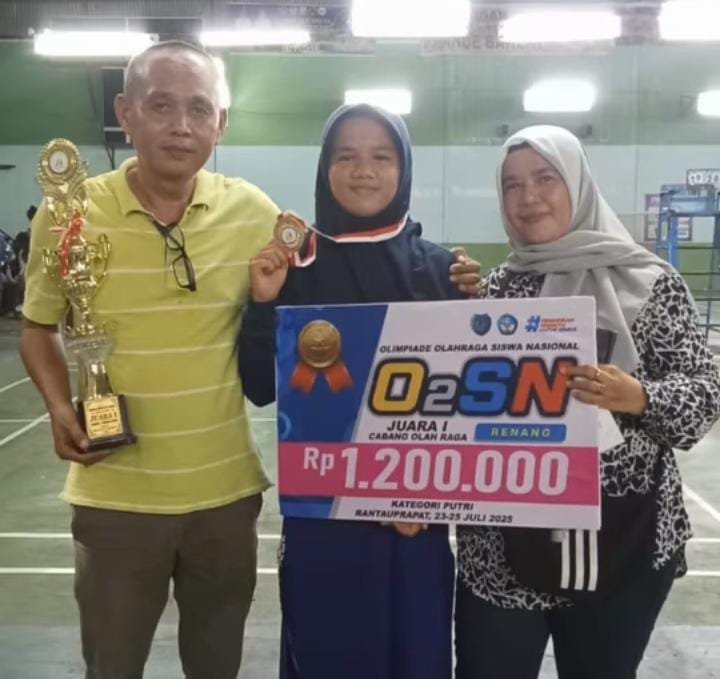 Nur Shakila Nst, Juara 1 Pada Kejuaraan Renang 02SN Tingkat Kabupaten Labuhanbatu
