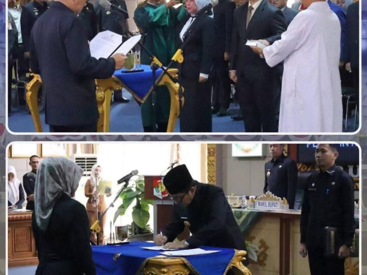 Bupati Dr. Ir. H. Hamartoni Ahadis, M.Si. Lantik 17 Pejabat Pimpinan Tinggi Pratama Pemkab Lampung Utara