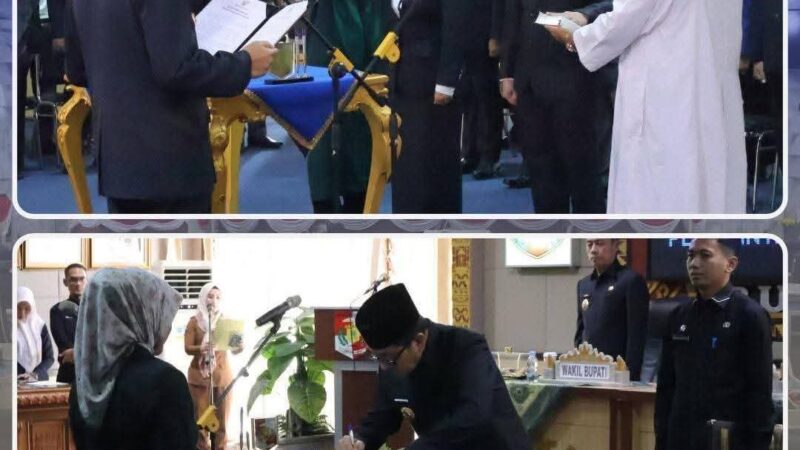 Bupati Dr. Ir. H. Hamartoni Ahadis, M.Si. Lantik 17 Pejabat Pimpinan Tinggi Pratama Pemkab Lampung Utara