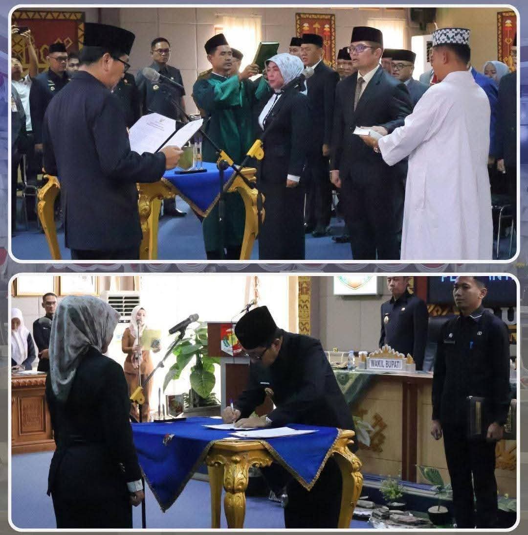 Bupati Dr. Ir. H. Hamartoni Ahadis, M.Si. Lantik 17 Pejabat Pimpinan Tinggi Pratama Pemkab Lampung Utara
