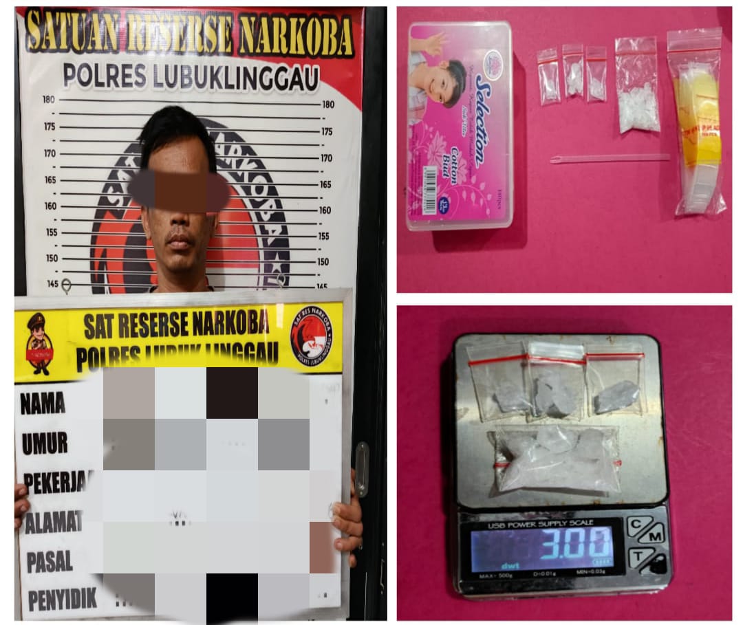 Bongkar Praktik Peredaran Narkotika di Sebuah Rumah kontrakan, Pria AA Berhasil Diamankan Satresnarkoba Polres Lubuklinggau