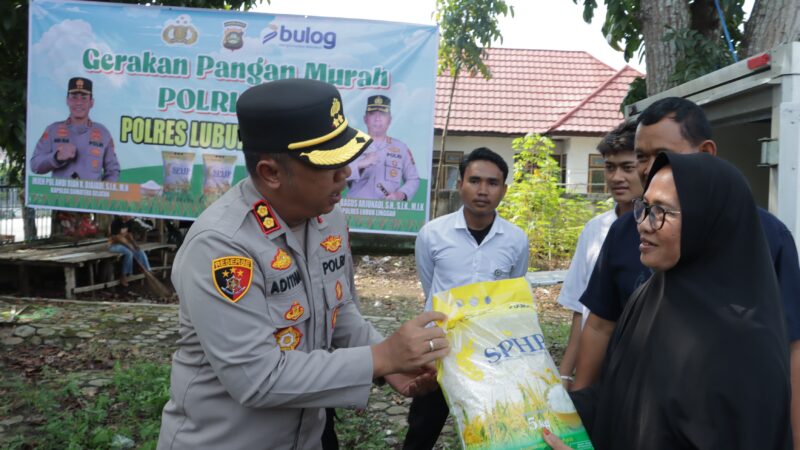 Polres Lubuklinggau Bersama Bulog Giat Gerakan Pangan Murah di Dua Lokasi Berbeda
