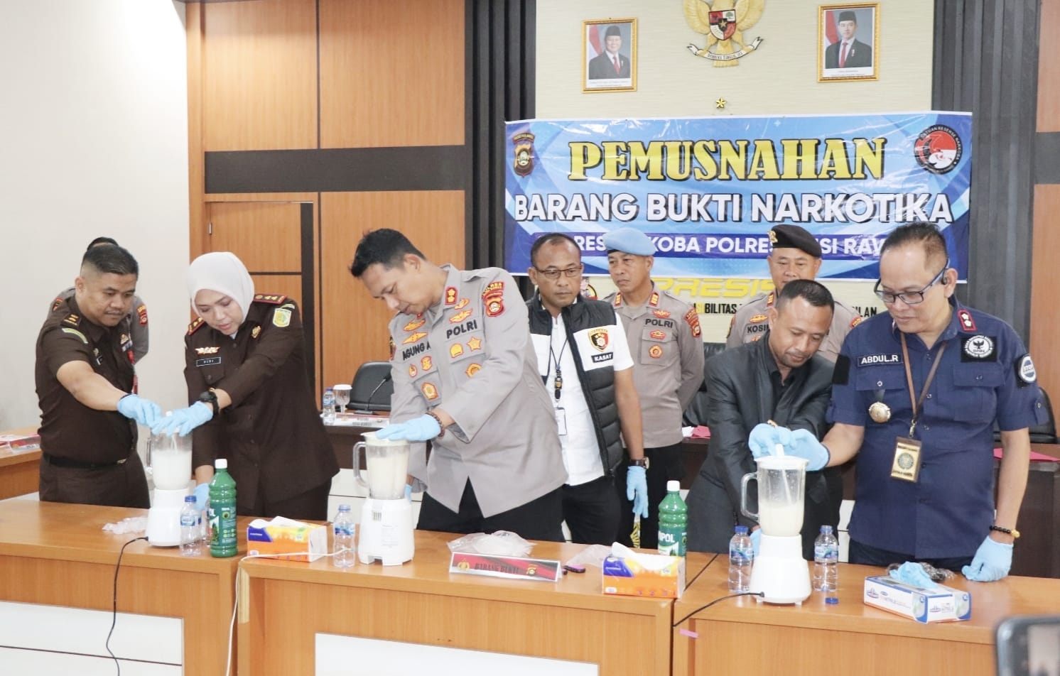 Selamatkan Ribuan Jiwa Manusia, Kapolres Musi Rawas Bersama Kajari dan BNNK Musnakan Sabu 590,81 Gram, Dari Tersangka MR dan DR