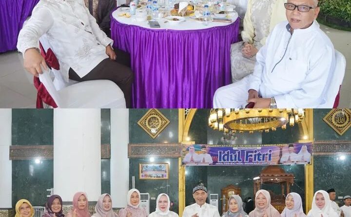 Bupati Musi Rawas Bersama Forkopimda dan Jajaran Sholat Idul Fitri 1 Syawal 1447 Hijriah di Masjid Agung Darussalam 