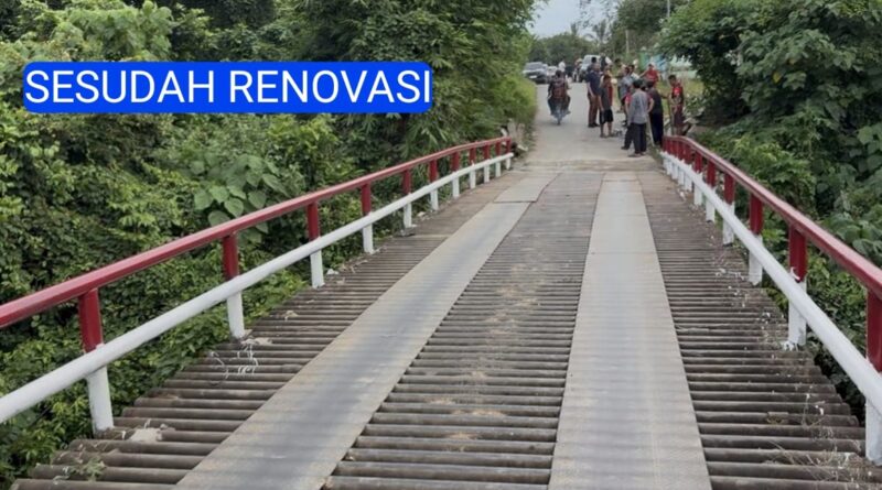 Implementasi Nyata Dukungan Polri Terhadap Program Asta Cita, Polres Musi Rawas Renovasi Jembatan Besi Sungai Pring di Desa Pulau Panggung