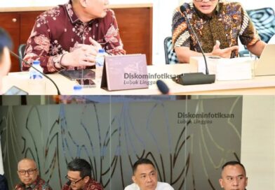 H Rachmat Hidayat Walikota Lubuk Linggau didampingi Sekretaris Daerah , H Trisko Defriyansa Beraudiensi dengan pihak PT Sarana Multi Infrastruktur 