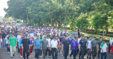 Mempererat Hubungan Pemerintah dan Masyarakat Rangkaian Memperingati Hari Jadi Kabupaten Musi Rawas ke-83, Gelar Jalan Santai dan Senam Bersama