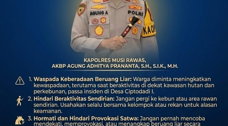 Respon Cepat, Polres Musi Rawas Tanggapi Insiden Warga Diserang Beruang di Sukakarya