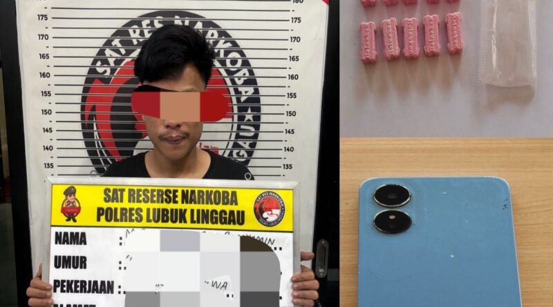 Komitmen Satresnarkoba Polres Lubuk Linggau Berantas Peredaran Gelap Narkotika , Tangkap Pemuda MR (22), warga Kelurahan Pasar Muara Beliti