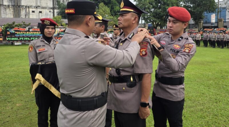 Polres Lubuklinggau Gelar Upacara Serah Terima Jabatan (Sertijab) Bagi Sejumlah Pejabat Utama (PJU) dan Kapolsek jajaran