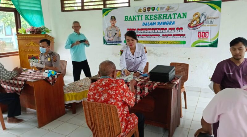 Senyum Bahagia Lansia Tugumulyo: Polres Musi Rawas Gelar Pengobatan Gratis dan Salurkan Tali Asih