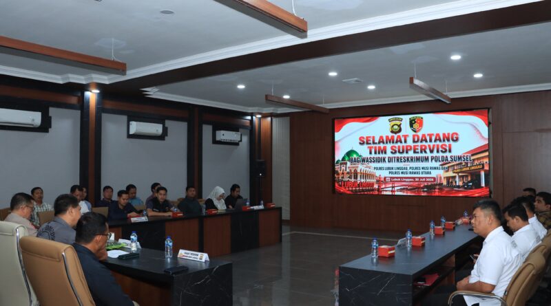 Tingkatkan Kinerja Satuan Ditingkat Wilayah, Ditreskrimum Polda Sumsel Giat Supervisi komprehensif Terhadap Fungsi Reskrim Polres Lubuk Linggau