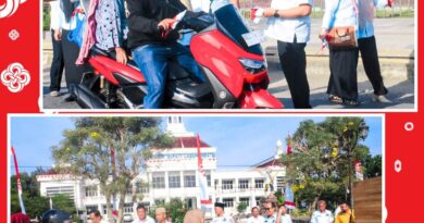 Sambut HUT ke-81 RI, Pemkab Labuhanbatu Bagikan 300 Bendera Merah Putih kepada Pengguna Jalan