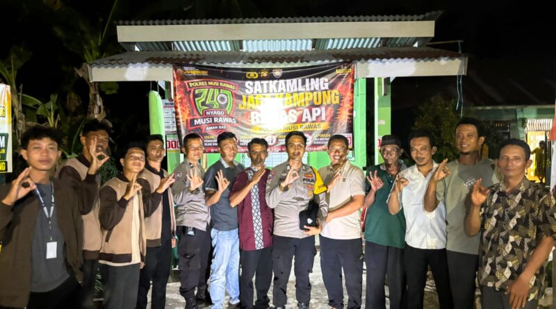 SATKAMLING,JAGA KAMPUNG BEBAS API: POLRES MUSI RAWAS BERDAYAKAN SATKAMPING UNTUK CEGAH KARHTLA HINGGA KEBAKARAN RUMAH