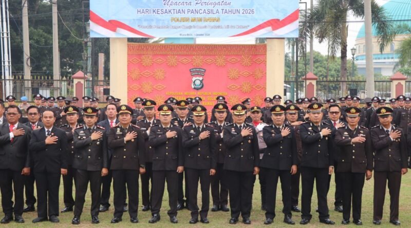 Pimpin Upacara Hari Kesaktian Pancasila, Wakapolres Musi Rawas: Teguhkan Semangat Persatuan Bangsa