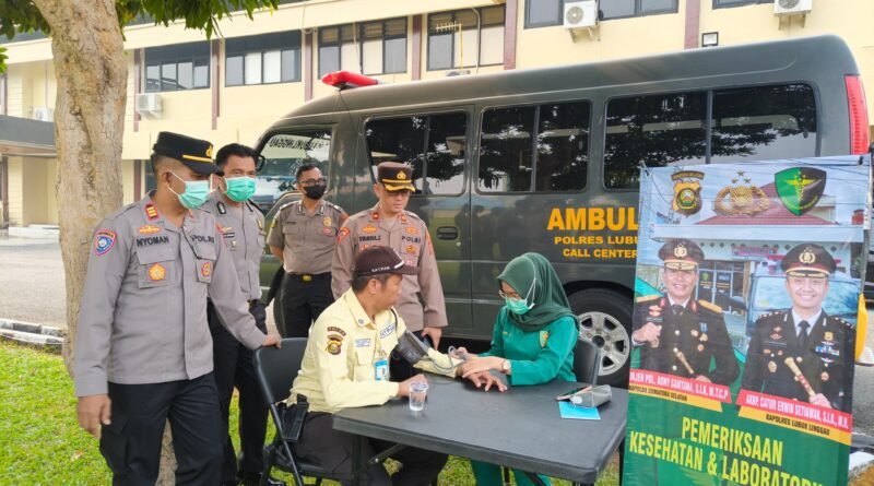 Jajaran Sidokkes Polres Lubuklinggau Berikan Pemeriksaan Kesehatan Secara Gratis Bagi Seluruh Personel Security