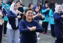 Terapkan Pola Hidup Sehat, Bupati Labuhanbatu Ikuti Senam Sehat Bersama Lansia