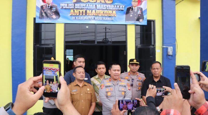 Kapolres Musi Rawas Launching Posko “Kampung Tangguh Bebas Narkoba Polisi Bersama Masyarakat”, di Tanah Priuk, Ajak Warga Selamatkan Generasi Muda